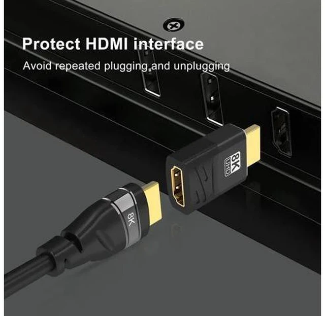 Alt view image 4 of 7 - 2 Pack HDMI 2.1 Female to Female Coupler Adapter, 8K@60Hz 4K@120Hz HDR eARC HDMI Extension Connector for HDTV PC Laptop Monitor PS5