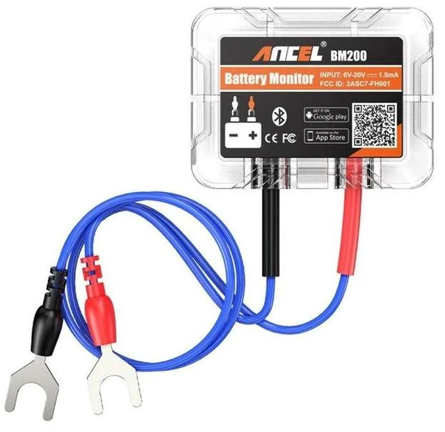 Main image of 12V Bluetooth Car Battery Monitor & Tester Automotive Battery Health Analyzer with Cranking & Charging System Test for Car/RV/Motorcycle/Boat