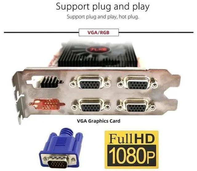 Alt view image 3 of 7 - VGA Dummy Plug Virtual Display Adapter, Headless Ghost Monitor Emulator with EDID Chip, Supports 1080P 1920x1080@60Hz for VGA GPU Remote Servers PC