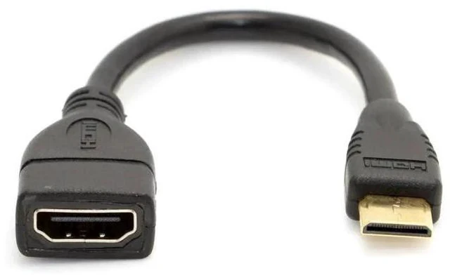 Alt view image 7 of 7 - Mini HDMI Male to HDMI Female Adapter Cable, 4K@60Hz Support for Camera, Monitor, HDTV