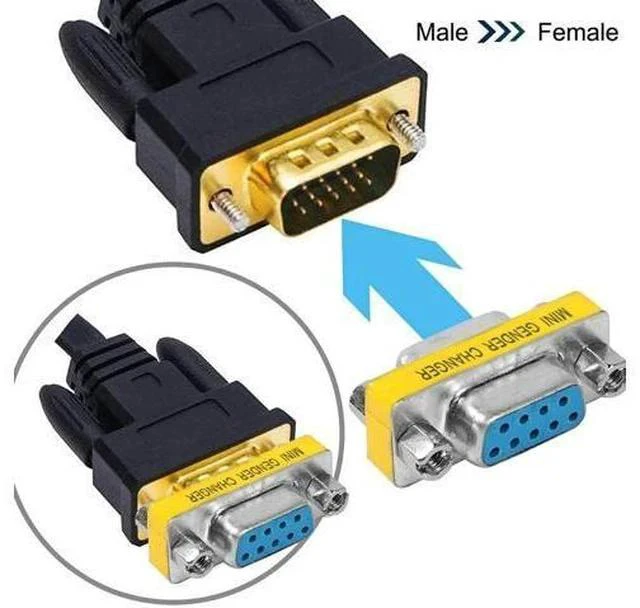 Alt view image 7 of 7 - 4-Pack DB9 Female to Female Gender Changer, 9 Pin D-SUB RS232 Serial Port Coupler Adapter for Serial Communication Devices, PLC Controllers, POS Equipment