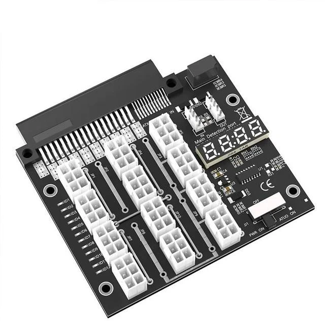 Main image of Server Power Supply to 6-Pin GPU Adapter Board 36+24 Pin to 12 x 6-Pin PCIe Power Converter for Graphics Card Mining / Server / Workstation