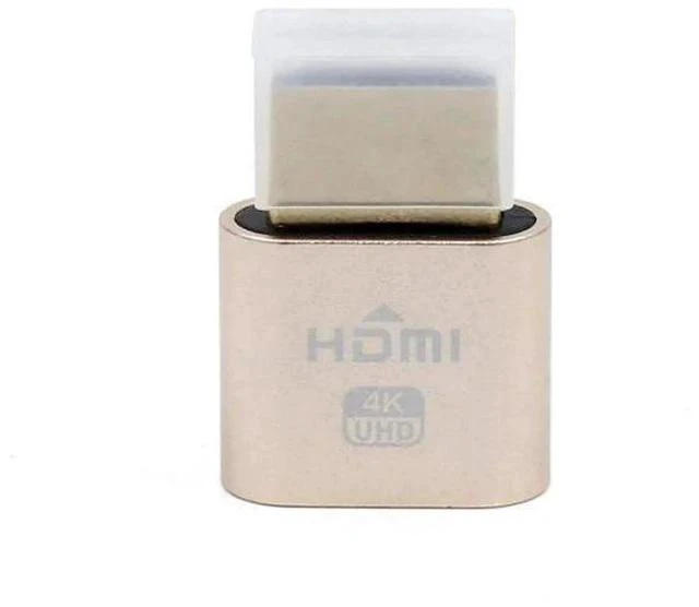 Main image of VGA EDID Dummy Plug Virtual Display Emulator, 1080P@60Hz Headless Ghost Display Adapter with DDC EDID, Gold Plated