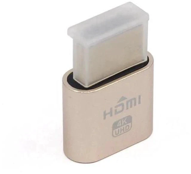 Alt view image 2 of 7 - VGA EDID Dummy Plug Virtual Display Emulator, 1080P@60Hz Headless Ghost Display Adapter with DDC EDID, Gold Plated