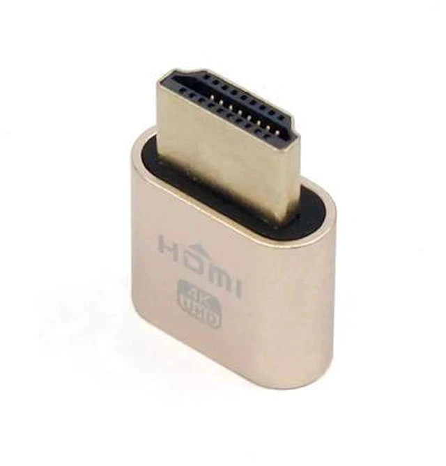 Alt view image 3 of 7 - VGA EDID Dummy Plug Virtual Display Emulator, 1080P@60Hz Headless Ghost Display Adapter with DDC EDID, Gold Plated