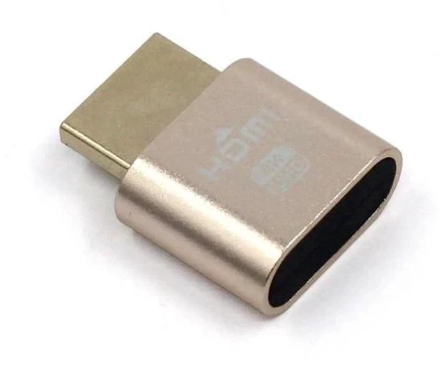 Alt view image 4 of 7 - VGA EDID Dummy Plug Virtual Display Emulator, 1080P@60Hz Headless Ghost Display Adapter with DDC EDID, Gold Plated