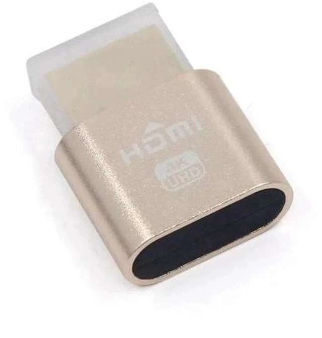 Alt view image 7 of 7 - VGA EDID Dummy Plug Virtual Display Emulator, 1080P@60Hz Headless Ghost Display Adapter with DDC EDID, Gold Plated