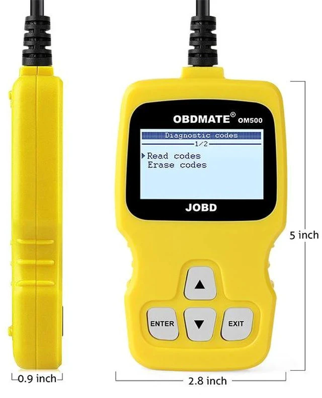 Alt view image 2 of 7 - Automotive Fault Code Reader Universal OBD2 Diagnostic Tool for Honda/Toyota/Nissan & More, Clear Check Engine Light, Backlit LCD Display