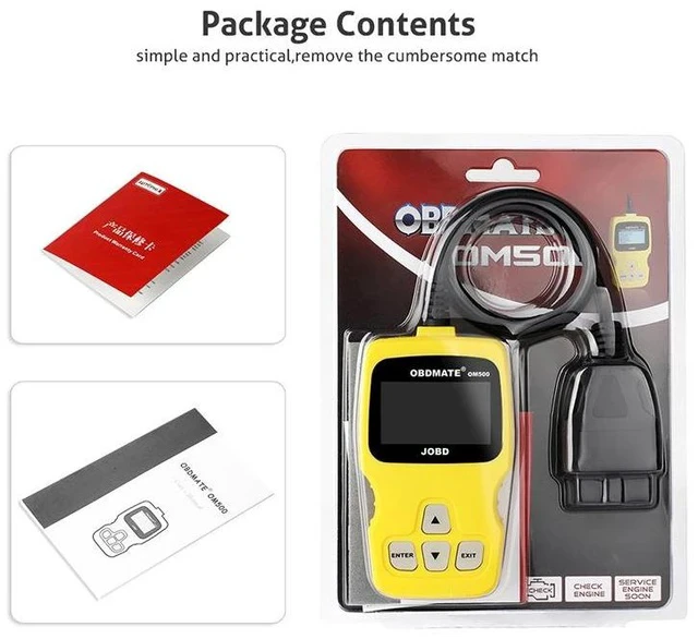 Alt view image 7 of 7 - Automotive Fault Code Reader Universal OBD2 Diagnostic Tool for Honda/Toyota/Nissan & More, Clear Check Engine Light, Backlit LCD Display