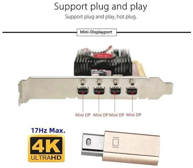 Alt view image 6 of 7 - Mini DP Dummy Plug Virtual Display Emulator, Headless Ghost Mini DisplayPort Adapter, Max 2560x1600@60Hz Resolution