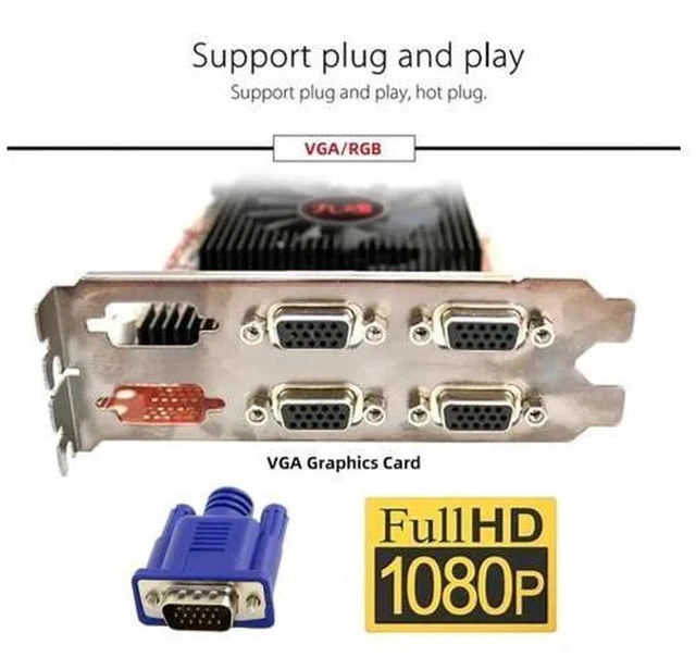 Alt view image 6 of 7 - VGA Dummy Plug Virtual Display Emulator, DDC EDID Headless Ghost Adapter, 1080P@60Hz