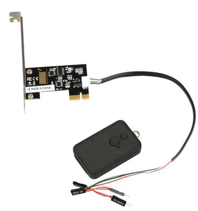 Alt view image 2 of 6 - PCIe Interface Desktop Power Switch for PC External Computer Case On/Off / Reset Button, Motherboard Remote Power Controller for Home / Cybercafé