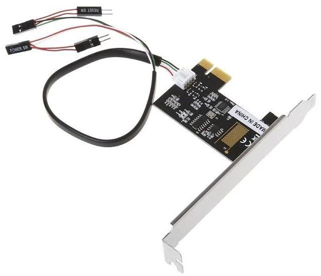 Alt view image 6 of 6 - PCIe Interface Desktop Power Switch for PC External Computer Case On/Off / Reset Button, Motherboard Remote Power Controller for Home / Cybercafé