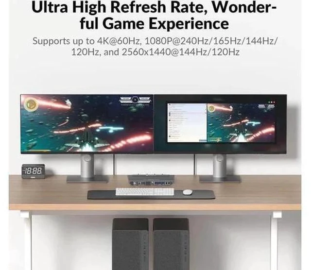 Alt view image 5 of 7 - AV Access 2-Port Dual Monitor USB 3.0 KVM Switch, 4K@60Hz, EDID Emulation & Hotkey Switch for Gaming & Workstation