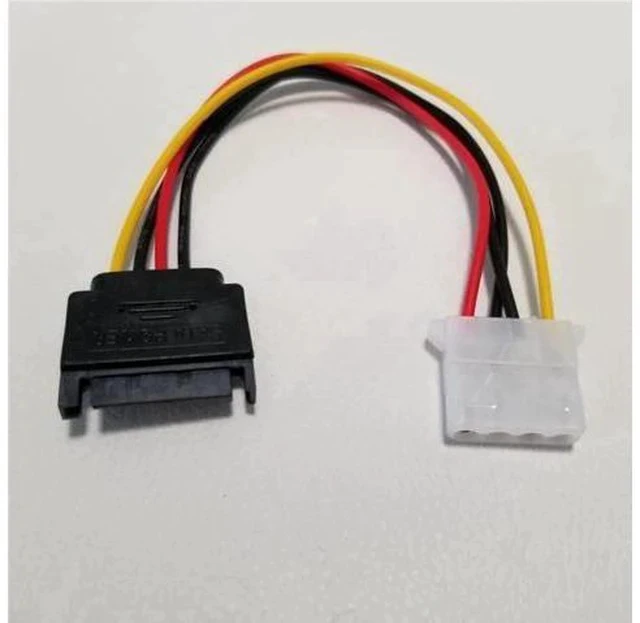 Alt view image 2 of 3 - 10cm SATA 15Pin to 4Pin IDE Molex Power Adapter Cable