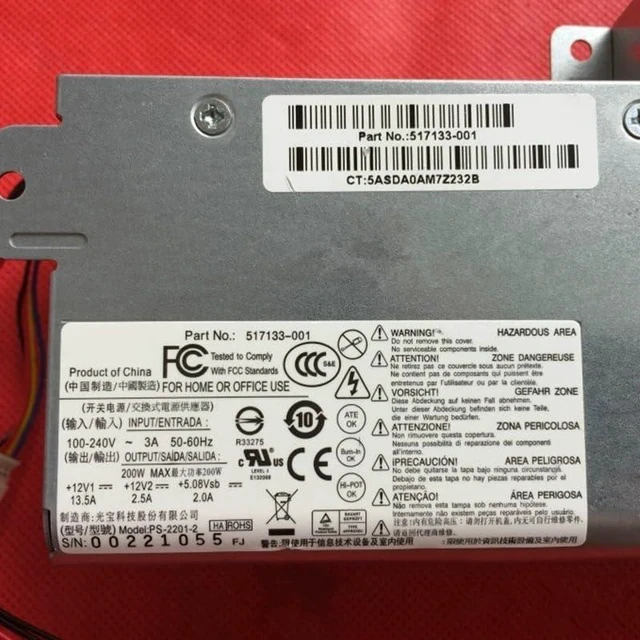 Alt view image 4 of 4 - DPS-200PB-171A DPS-200PB-171 A 517133-001 PS-2201-2 Original New 200W Switching Power Supply for H P 300
