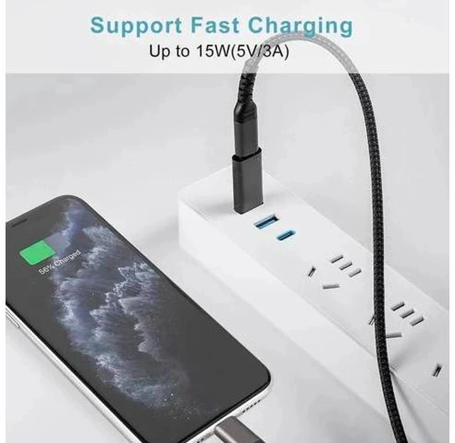 Alt view image 2 of 7 - 4 Pack USB C & USB A Converter Adapters, 2×USB-C Male to USB-A Female + 2×USB-A Male to USB-C Female, Fast Charging & High Speed Data Transfer Plug for iPhone, iPad, Laptop, PC and USB-C Devices