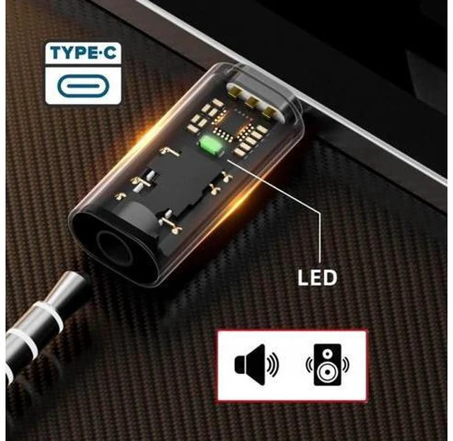 Alt view image 4 of 7 - 2PCS USB-C to 3.5mm Audio Adapter, Type C to AUX Jack with Mic Function, 16bit 48kHz External Sound Card for Phone Tablet Laptop