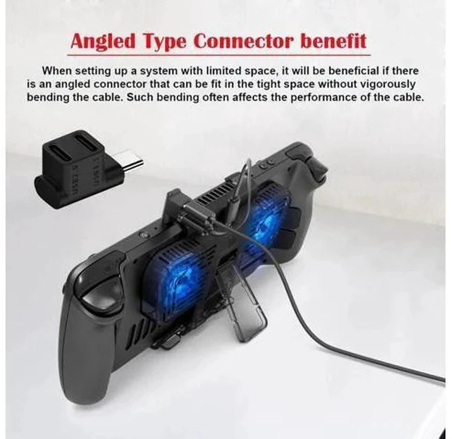 Alt view image 5 of 7 - Up Angled 10Gbps USB 3.0 Type C Splitter Adapter, Male to Dual Type C Female Power & Data Splitter Compatible with Steam Deck, Laptops, Smartphones