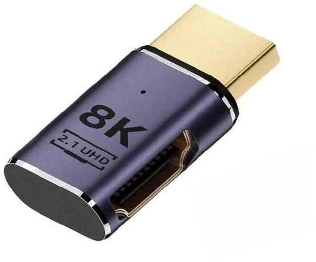 Main image of Horizontal Right 90 Degree Flat HDMI 2.1 Extension Adapter, HDMI Male to Female Connector Supports 8K@60Hz UHD HDTV