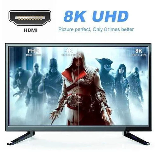 Alt view image 7 of 7 - Vertical Down 90° Low Profile HDMI 2.1 Extension Adapter, HDMI Male to Female Connector Supports 8K@60Hz UHD HDTV