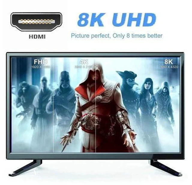 Alt view image 4 of 7 - Vertical Right Up 90° Low Profile HDMI 2.1 Extension Adapter, HDMI Male to Female Connector Supports 8K@60Hz UHD HDTV