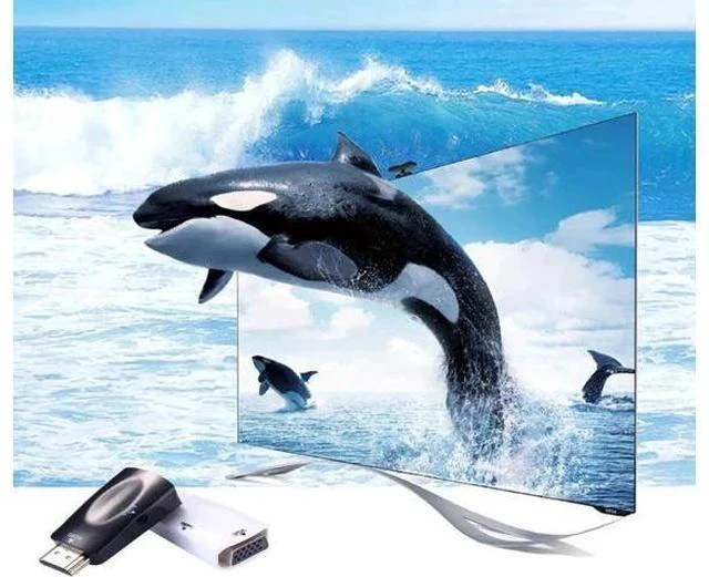 Alt view image 3 of 7 - Gold-Plated 1080P HDMI to VGA Video Adapter Converter Black, Digital HDMI to Analog VGA Connector for PC Laptop Desktop DVD TV TV Box