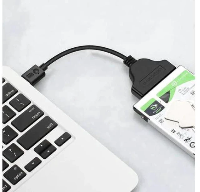 Alt view image 2 of 4 - USB3.0 to SATA III 22Pin(7+15Pin) Adapter Cable, SATA to USB 3.0 Converter for 2.5 Inch SATA SSD/HDD