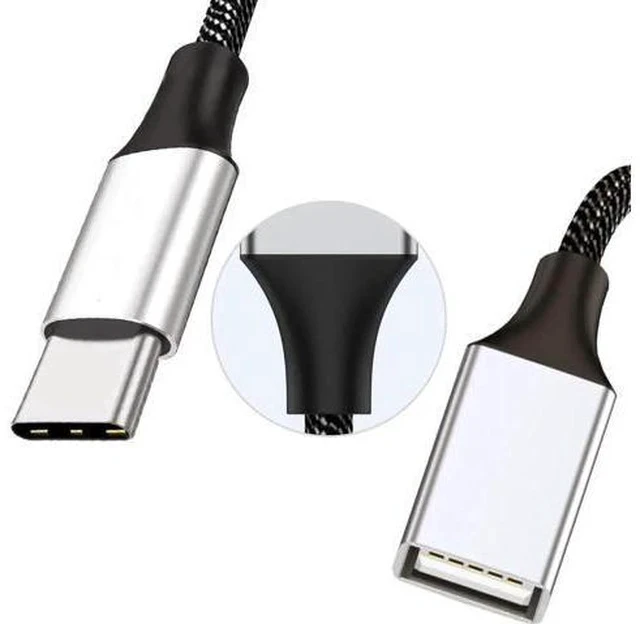 Alt view image 7 of 7 - 0.8FT USB-C Male to Dual USB-A 2.0 Female OTG Splitter Adapter, 2-Port Type-C Hub for Phones, Laptops & Game Consoles