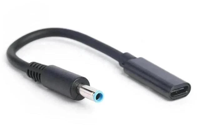 Main image of PD USB Type C Female to 4.5x3.0mm DC Jack Charger Adapter Cable for HP Laptop