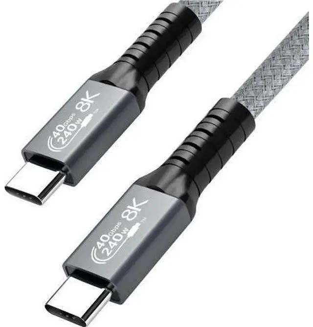 Main image of 1.6FT 240W USB4 USB-C to USB-C Cable | 40Gbps, 8K/5K@60Hz Video, Thunderbolt 3/4 Compatible for MacBook, eGPU & Docking Station