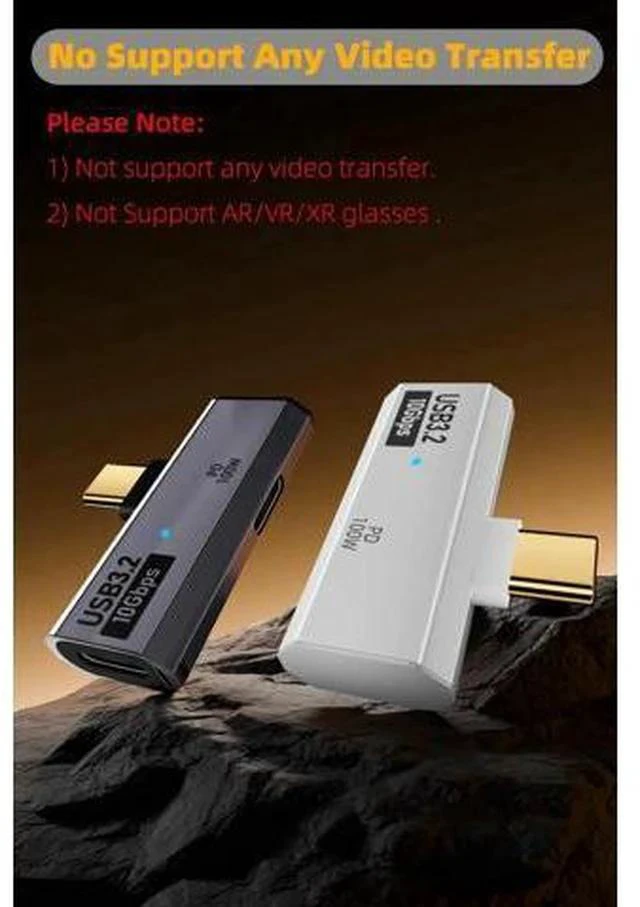 Alt view image 2 of 6 - 2-in-1 USB C Splitter, Grey Dual Type C Audio & 100W Charging Dongle for iPhone 15/16, iPad, Steam Deck, Rog Ally, No Video Transmission
