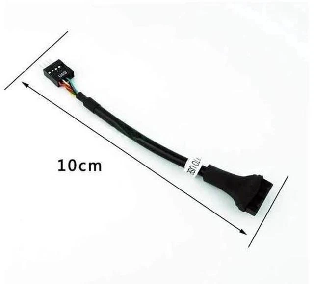 Alt view image 3 of 4 - 20 Pin USB 3.0 Header to 9 Pin USB 2.0 Adapter Cable, Female to Female Converter Wire for Desktop Motherboard