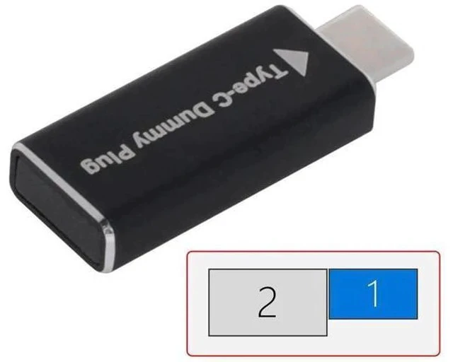 Alt view image 4 of 6 - USB-C Dummy Plug Virtual Display Emulator, CY USB C Virtual Display Adapter 1080P@60Hz Compatible with Windows Mac OSX Linux Desktop Laptop