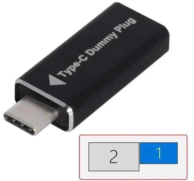 Alt view image 6 of 6 - USB-C Dummy Plug Virtual Display Emulator, CY USB C Virtual Display Adapter 1080P@60Hz Compatible with Windows Mac OSX Linux Desktop Laptop