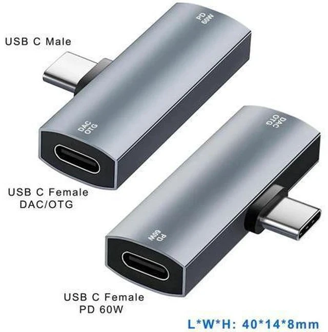 Alt view image 3 of 6 - 2-in-1 USB C Audio Charging Splitter Dongle, USB Type C to 3.5mm Headphone Jack with 60W PD Fast Charge for iPhone 15/16, iPad, Galaxy, Pixel Phones