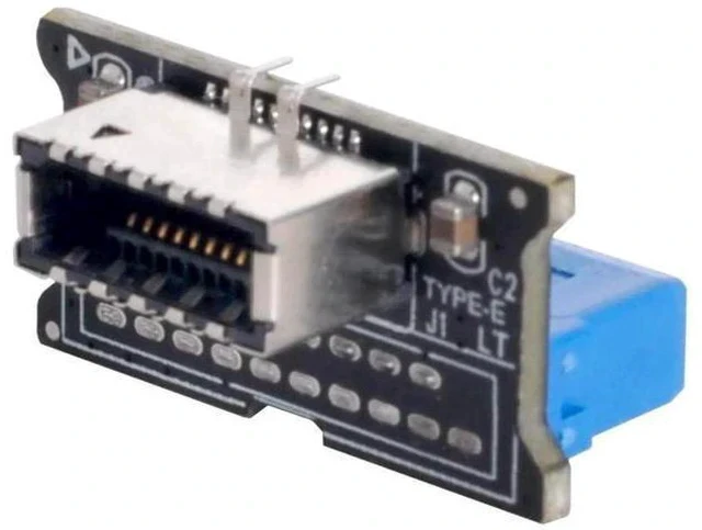 Alt view image 3 of 5 - Motherboard 19/20Pin to USB 3.1 Type-E Front Panel Vertical Adapter, USB 3.0 Header to Type-C Socket Converter