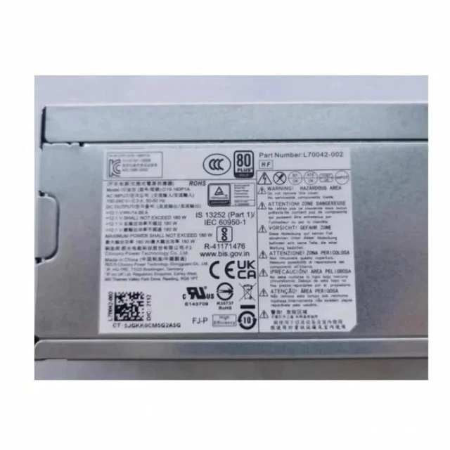 Alt view image 3 of 4 - 180W Power Supply L70042-002 L70042-004 for H P 280 Pro G3 MT D19-180P1A PCK017