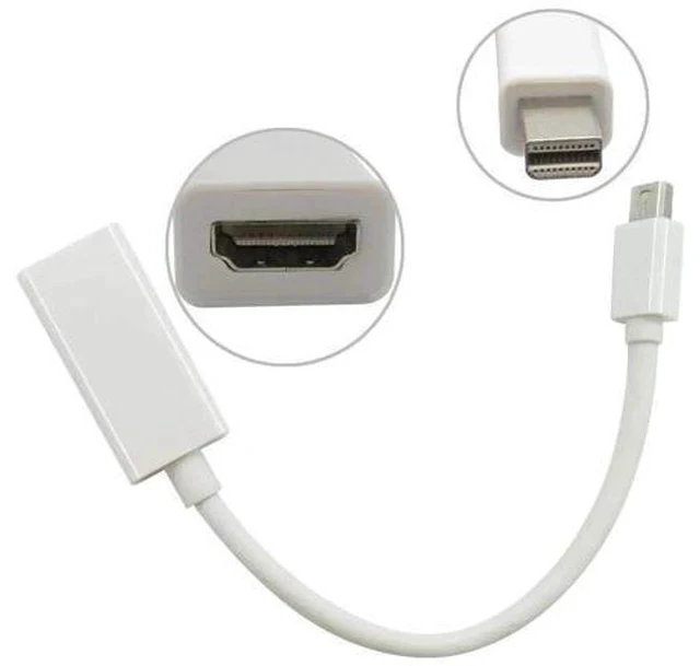 Alt view image 7 of 7 - 0.65ft Mini DisplayPort to HDMI Adapter Cable, Mini DP Male to HDMI Cord for Laptops & Displays