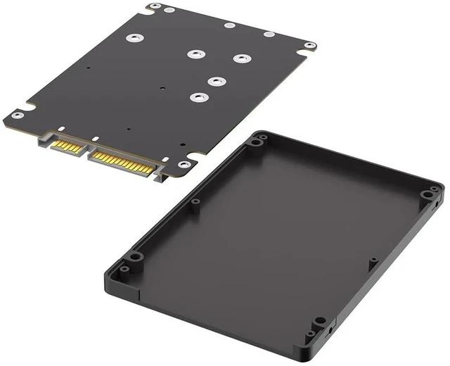 Alt view image 3 of 7 - M.2 SSD to SATA3 External Adapter Enclosure 2-in-1 Converter for NGFF & mSATA Drives, SATA III Portable Hard Drive Case, Dual-Use Design