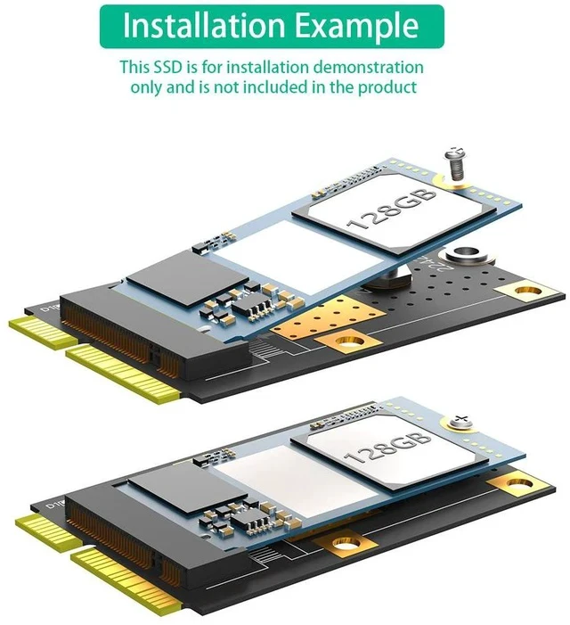 Alt view image 3 of 6 - mSATA to M.2 SATA Adapter Card mSATA to NGFF SSD Converter, Supports 2230 / 2242 M.2 SATA Drives, SSD Expansion Adapter for Desktop / Laptop / Embedded