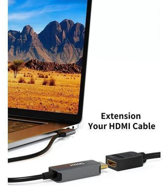 Alt view image 3 of 7 - 0.5Ft/0.15M Bi-Directional HDMI Female to DVI 24+1 Male Adapter Cable, Gold-Plated HDMI to DVI Converter Cord, Supports 1080P & 3D, Black