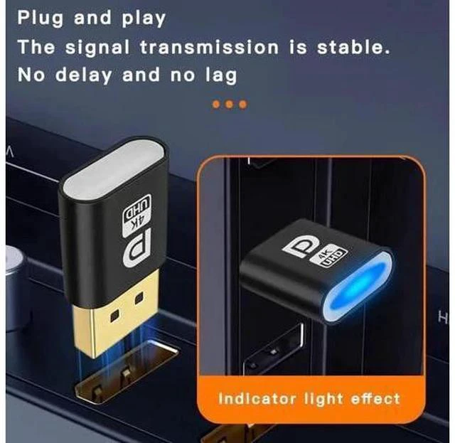 Alt view image 2 of 7 - 2PCS DisplayPort Dummy Plug EDID Display Emulator, Headless Ghost Monitor Adapter, Supports 2K 2560x1600@60Hz & 4K 4096x2160@17Hz for GPU Remote Mining Virtual Machine Server