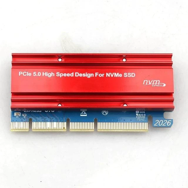 Main image of PCIe 5.0 to M.2 NVMe Adapter Card M.2 Key M to PCI-E 5.0 x4 Converter, High-Speed NGFF SSD Expansion for Desktop / Server / Workstation
