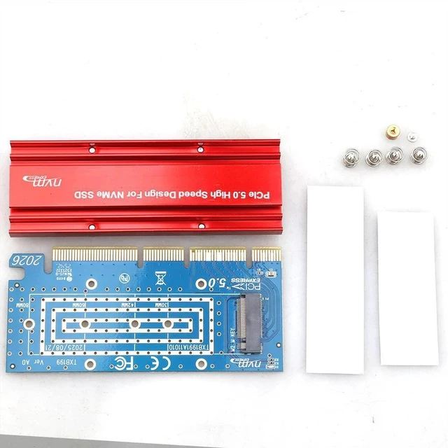 Alt view image 5 of 7 - PCIe 5.0 to M.2 NVMe Adapter Card M.2 Key M to PCI-E 5.0 x4 Converter, High-Speed NGFF SSD Expansion for Desktop / Server / Workstation