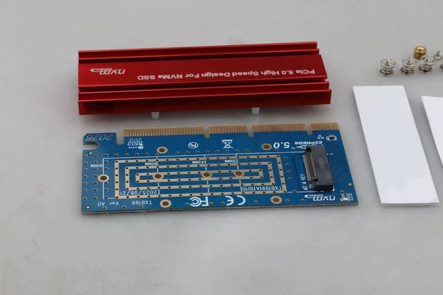 Alt view image 6 of 7 - PCIe 5.0 to M.2 NVMe Adapter Card M.2 Key M to PCI-E 5.0 x4 Converter, High-Speed NGFF SSD Expansion for Desktop / Server / Workstation
