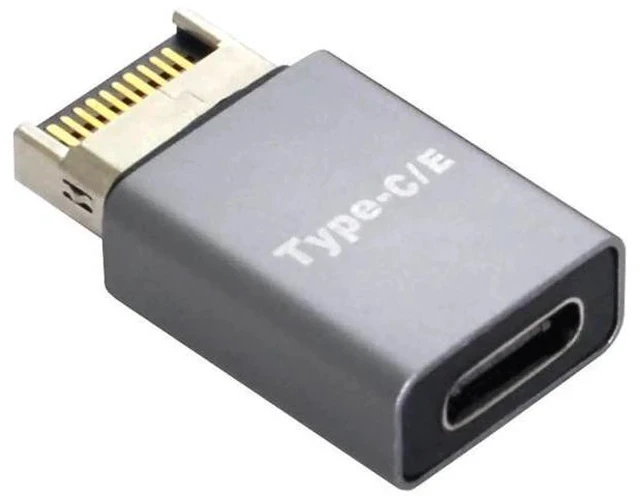Alt view image 5 of 6 - 2PCS USB 3.1 Type-E Male to USB-A + USB-C Dual Port Motherboard Front Panel Extension Adapter