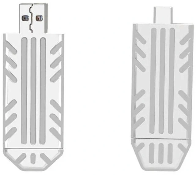 Alt view image 2 of 4 - USB 3.1 Gen2 M.2 NVMe SSD Enclosure JMS583 Bridge Chip, 10Gbps Transfer, Type-C & Type-A Dual Interface, Plug-and-Play