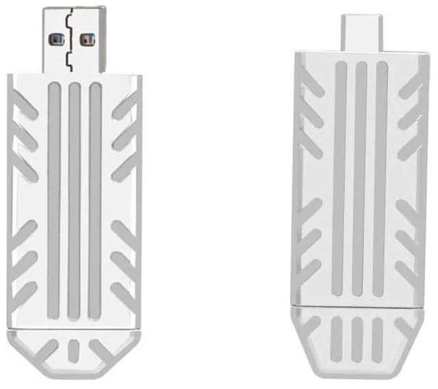Alt view image 4 of 4 - USB 3.1 Gen2 M.2 NVMe SSD Enclosure JMS583 Bridge Chip, 10Gbps Transfer, Type-C & Type-A Dual Interface, Plug-and-Play