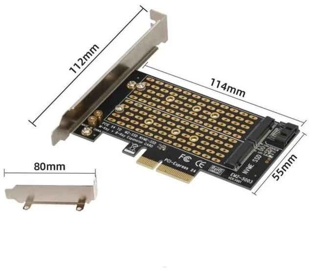 Main image of NVMe to PCIe 4.0 Adapter Card M.2 NVMe SSD to PCI-E 4.0 x4 Expansion Card, Desktop Solid State Drive Converter, Supports 2230/2242/2260/2280 NVMe Drives